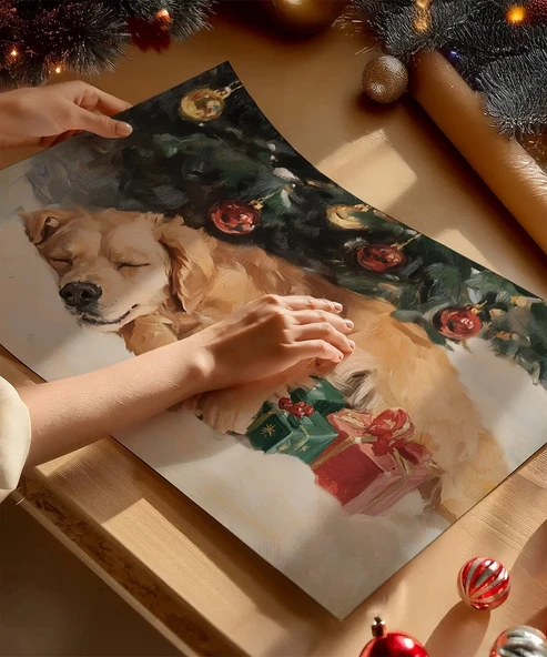 Çerçevesiz Poster Uyuyan Dost - Resim 2