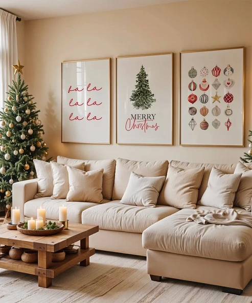 Çerçevesiz Poster Noel Büyüsü 3'lü ürün görseli