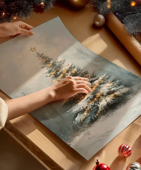 Çerçevesiz Poster Çan Ağacı Süprizi 2'li - Resim 2