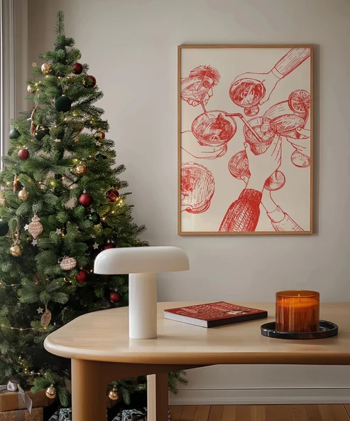 Çerçevesiz Poster Yılbaşı Ruhuyla Neşeli Kutlama ürün görseli