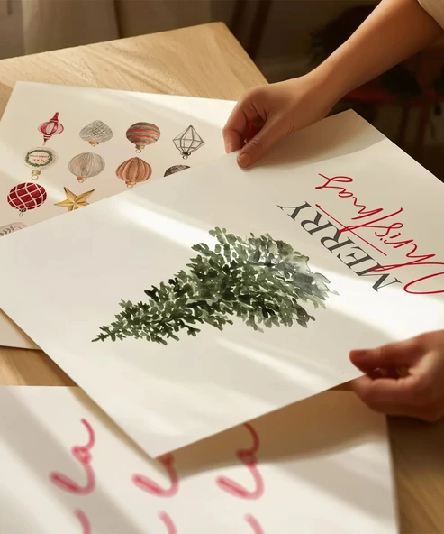 Çerçevesiz Poster Noel Büyüsü 3'lü - Resim 2