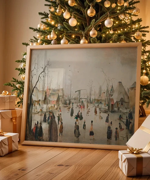 Çerçevesiz Poster Kışın Bütünleşen Adımları ürün görseli