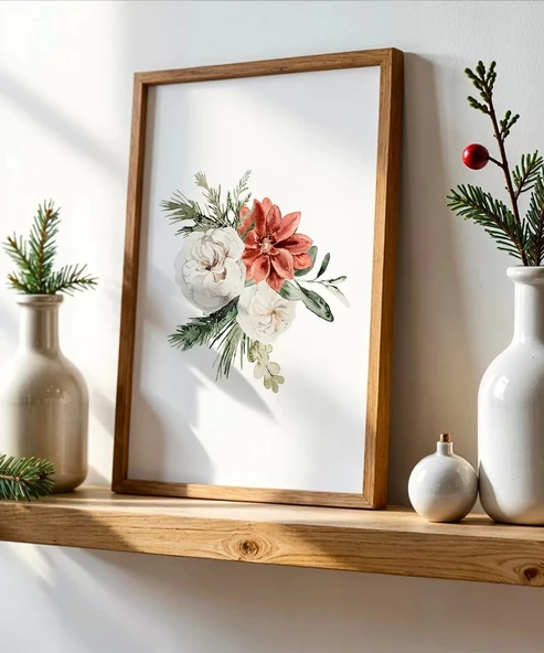 Çerçevesiz Poster Kış Çiçekleri ürün görseli