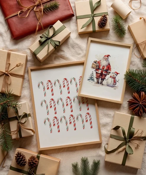 Çerçevesiz Poster Noel Baba'nın Şeker Kamışı 2'li ürün görseli