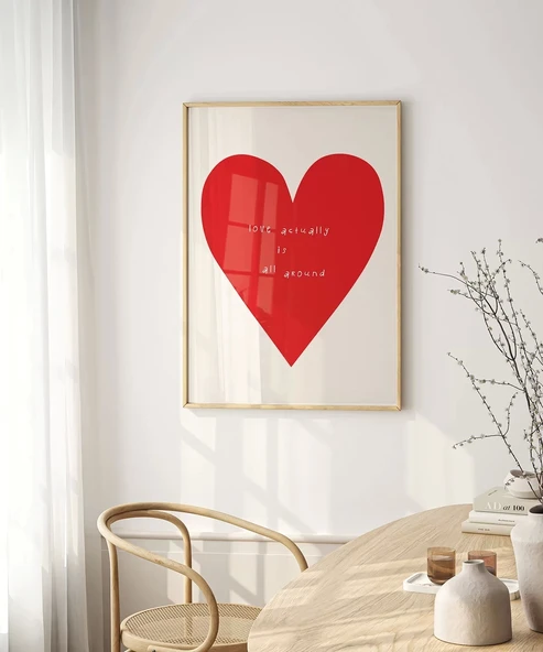 Çerçevesiz Poster Love Actually Is All Around - Resim 4