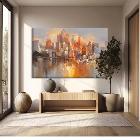 Şehir Işıkları Kanvas Tablo ürün görseli