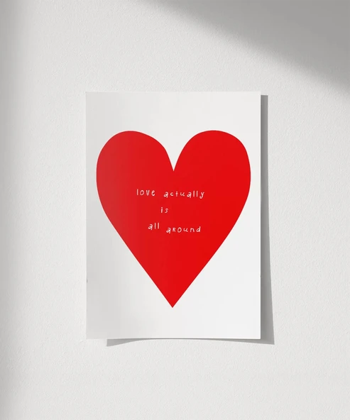 Çerçevesiz Poster Love Actually Is All Around - Resim 8