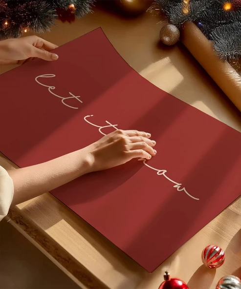 Çerçevesiz Poster Sade Yılbaşı Mesajı - Resim 2