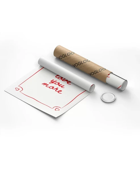 Çerçevesiz Poster Love You More El Yazısı ve Çerçeve Tasarımlı - Resim 8