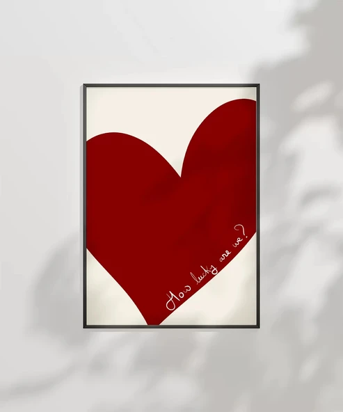 Çerçevesiz Poster Kalp Tasarımlı - Resim 6