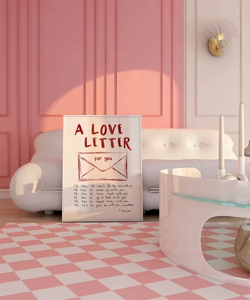 Çerçevesiz Poster A Love Letter For You Zarflı - Resim 3