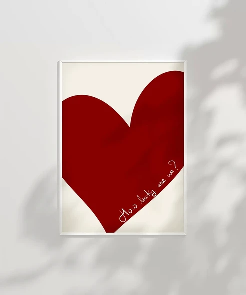 Çerçevesiz Poster Kalp Tasarımlı - Resim 5