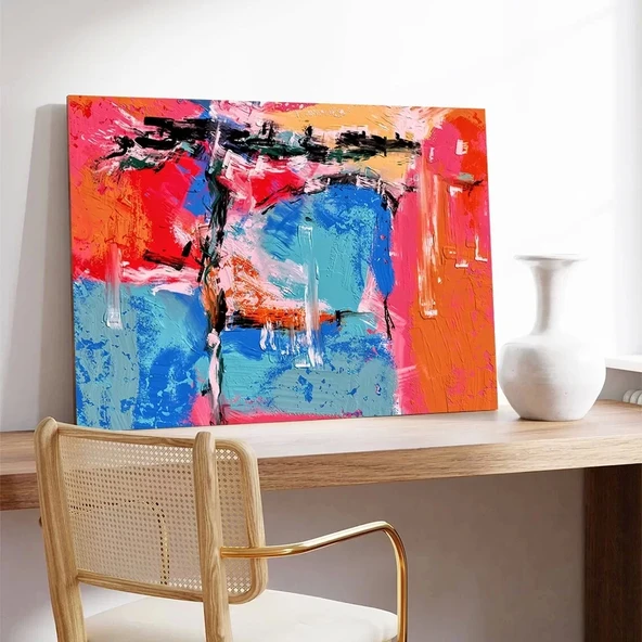 Renklerin Çarpışması Kanvas Tablo - Resim 3