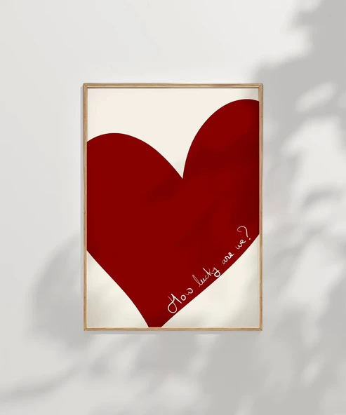 Çerçevesiz Poster Kalp Tasarımlı - Resim 7