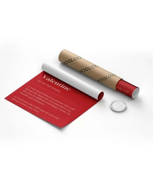 Çerçevesiz Poster Valentine Tanımı Tipografik - Resim 9