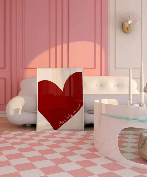 Çerçevesiz Poster Kalp Tasarımlı - Resim 3