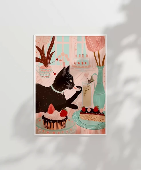 Çerçevesiz Poster Pati ve Pastalar - Resim 2