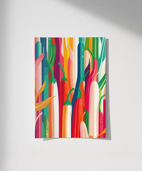 Çerçevesiz Poster Renkli Hasat ürün görseli