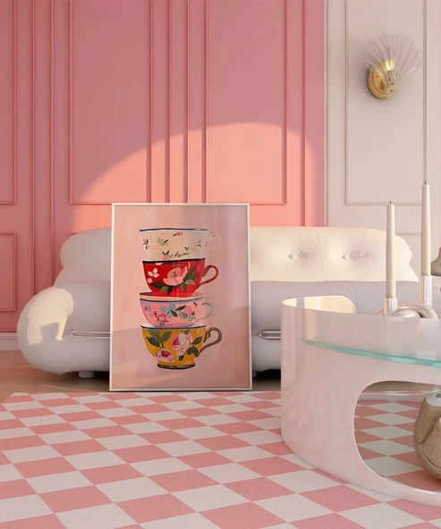 Çerçevesiz Poster Pastel Ev Hali - Resim 4