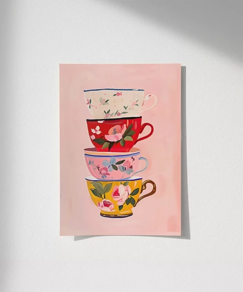 Çerçevesiz Poster Pastel Ev Hali ürün görseli