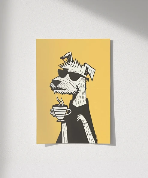 Çerçevesiz Poster Kahveli Karakterleri ürün görseli