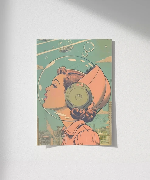 Çerçevesiz Poster Uzay Kadınları ürün görseli