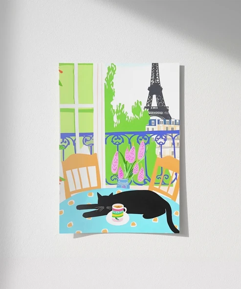 Çerçevesiz Poster Eiffel Gölgesinde Uyku ürün görseli