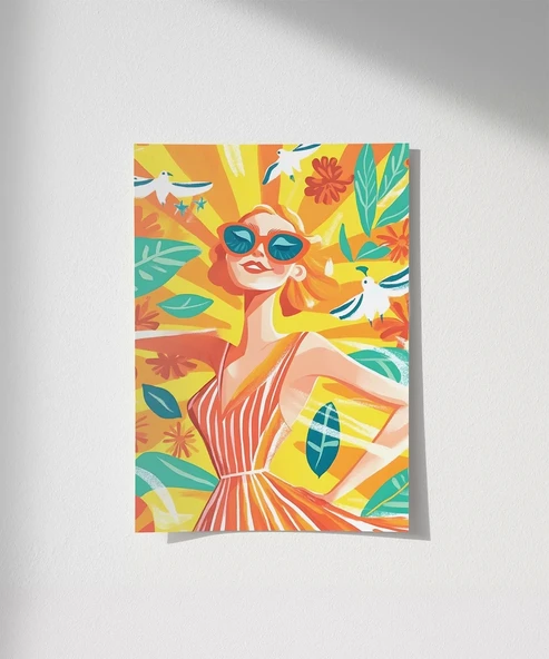 Çerçevesiz Poster Yaz Ruhu ürün görseli