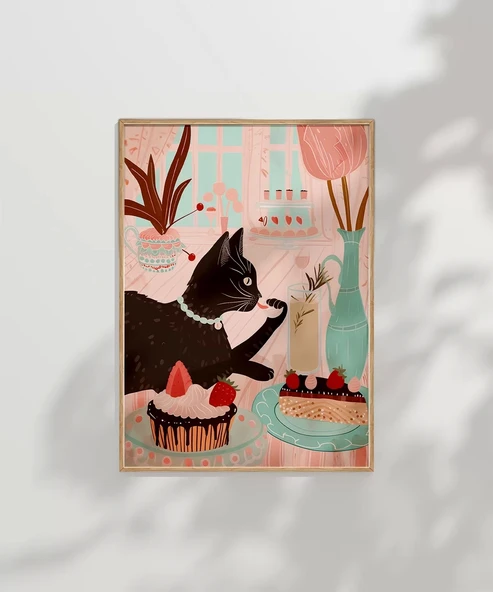 Çerçevesiz Poster Pati ve Pastalar - Resim 7