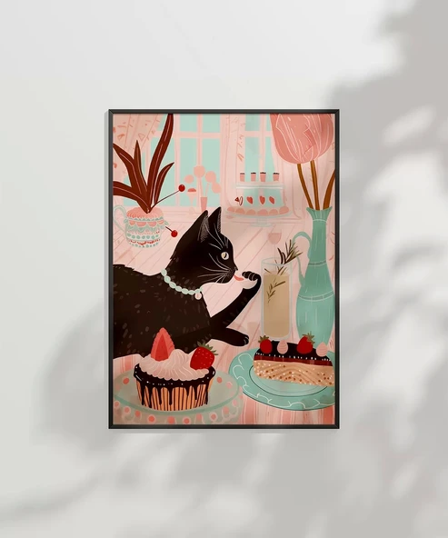 Çerçevesiz Poster Pati ve Pastalar - Resim 6