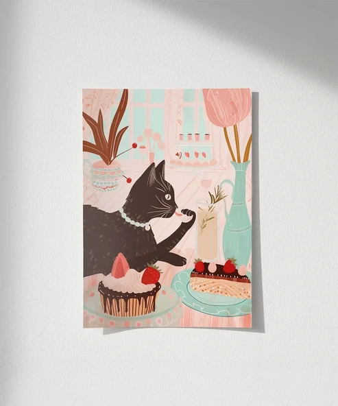 Çerçevesiz Poster Kedi Günlükleri