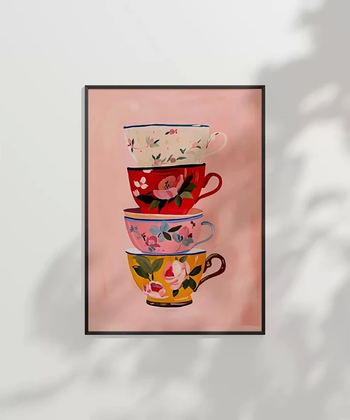 Çerçevesiz Poster Pastel Ev Hali - Resim 6