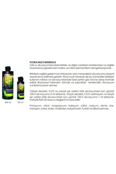 Crystalpro Flora Multi Minerals 125 ml Akvaryum  Bitki Gübresi Skt:09/2028 - Resim 2