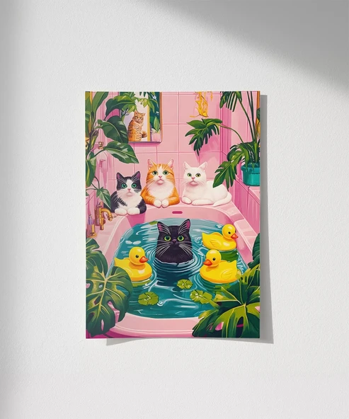 Çerçevesiz Poster Köpük Partisi Başlasın ürün görseli