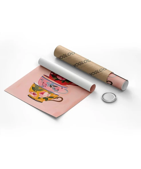 Çerçevesiz Poster Pastel Ev Hali - Resim 8