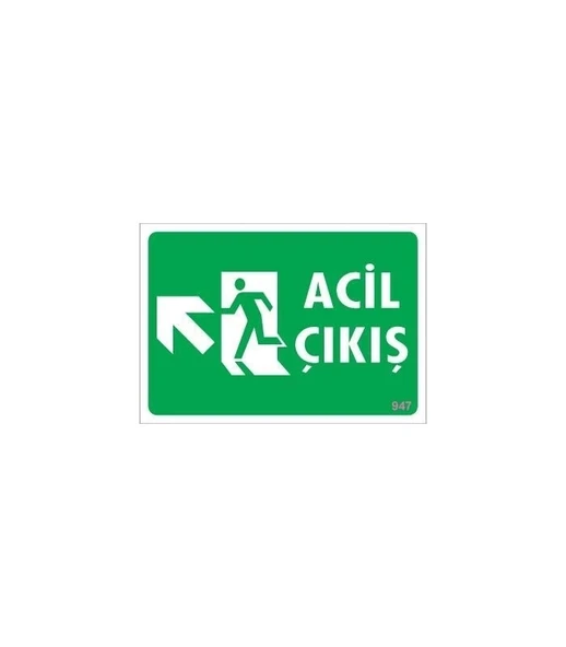 Acil Çıkış Uyarı Levhasi 25x35 KOD: 947 ürün görseli