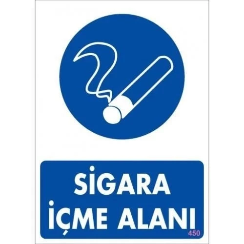 Sigara İçme Alanı Uyarı Levhassı 25x35 KOD: 450 ürün görseli