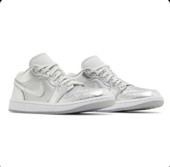Air Jordan 1 Low SE Metallic Silver - Resim 5