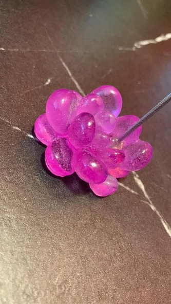 Mor Renkli Sukulent Şekil Kağıt Tutacağı Notluk Epoksi El Yapımı Hediyelik - 2