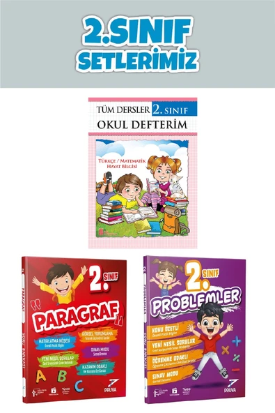 2.Sınıf Okul Defterim+Paragraf+Problem Kitabı ürün görseli 1