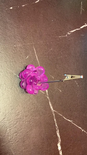 Mor Renkli Sukulent Şekil Kağıt Tutacağı Notluk Epoksi El Yapımı Hediyelik - 4