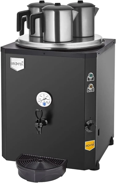 Remta DE10S 3 Demlikli Jumbo Çay Makinesi Şamandıralı, 40 L, 1575 W, Siyah, Paslanmaz Çelik ürün görseli