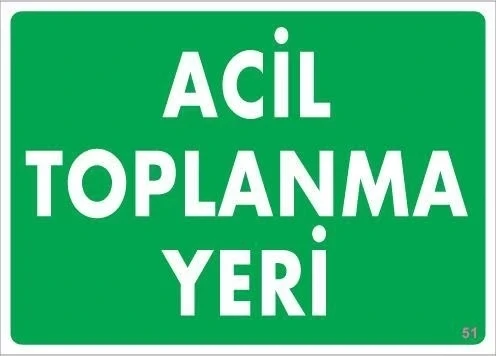 Acil Toplanma Yeri Uyarı Levhası 25x35 KOD:51 ürün görseli