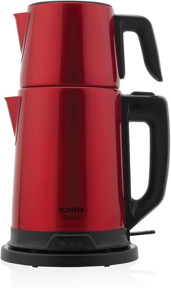 Schafer TeeLike Elektrikli Çay Makinesi-Kırmızı - Resim 2