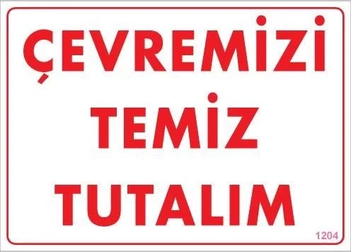 Temizlik Düzen Uyarı Levhası 25x35 KOD:1204 ürün görseli