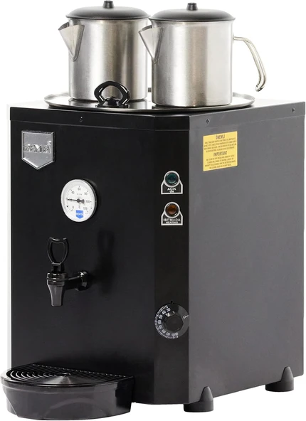 Remta DE11S 2 Demlikli Jumbo Çay Makinesi Şamandıralı, 23 L, Paslanmaz Çelik, 2200 W ürün görseli