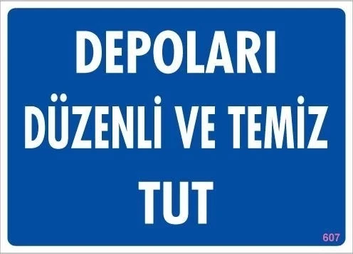 Depolama Uyarı Levhası 25x35 KOD:607 ürün görseli