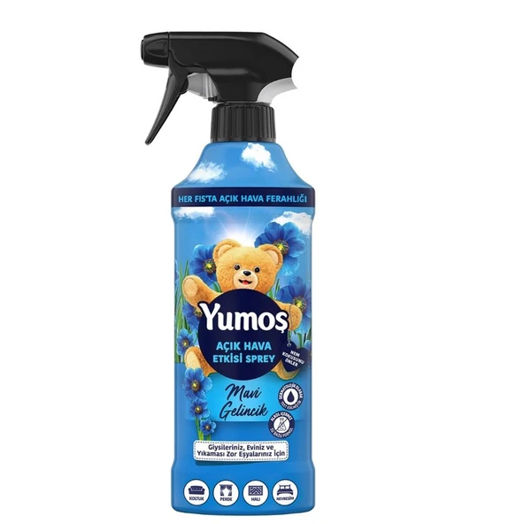 YUMOS 430ML SPREY ACIK HAVA ETK.MAVI GELINCIK 6843