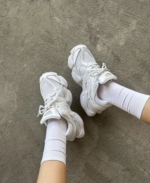 New Balance 9060 Triple White - Resim 3