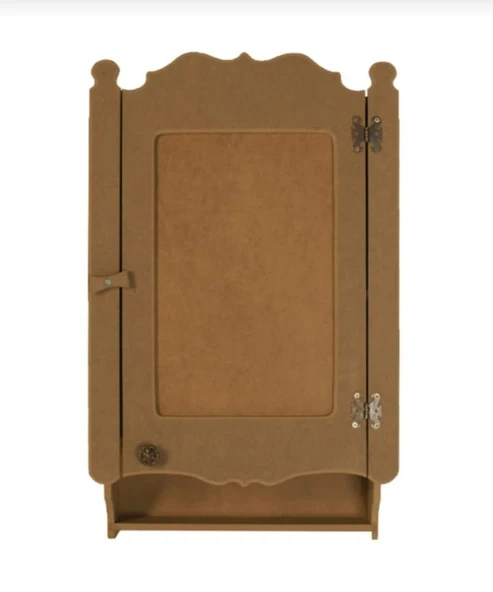 Ahşap Mdf Boyanabilir Tek Kapaklı Duvar Mutfak Rafı - Terek - 2